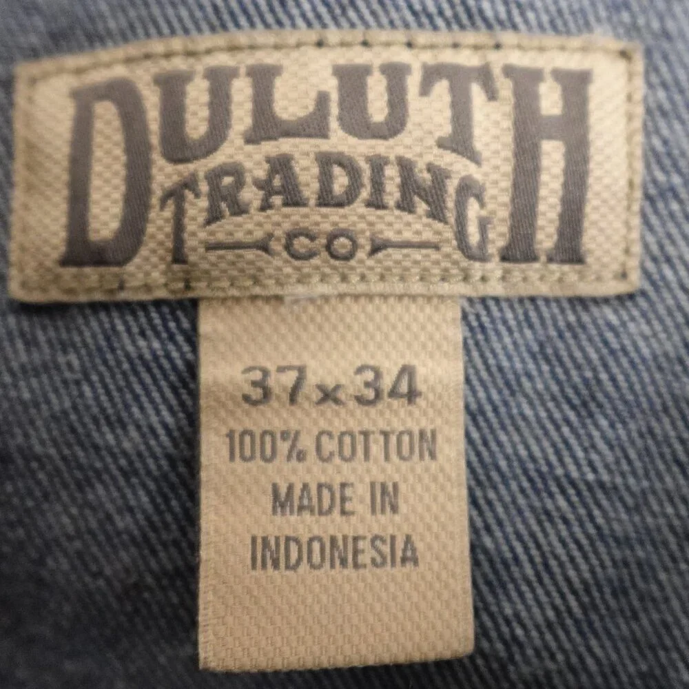 Duluth Trading Co.‎ Ballroom Relaxed Fit Jeans Blue Denim Men's Size 37x34